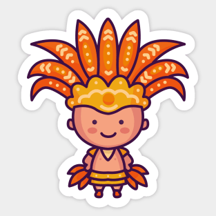 Kawaii Brazilian Carnival Character Sticker